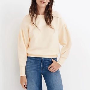 Madewell Pleat-Sleeve Sweatshirt (NWOT)